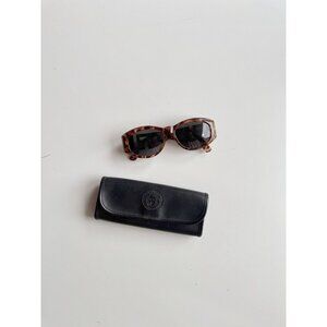 Vintage GIANNI VERSACE Mod T24 Col869 Tortoise Gold Greek Key Oval Sunglasses